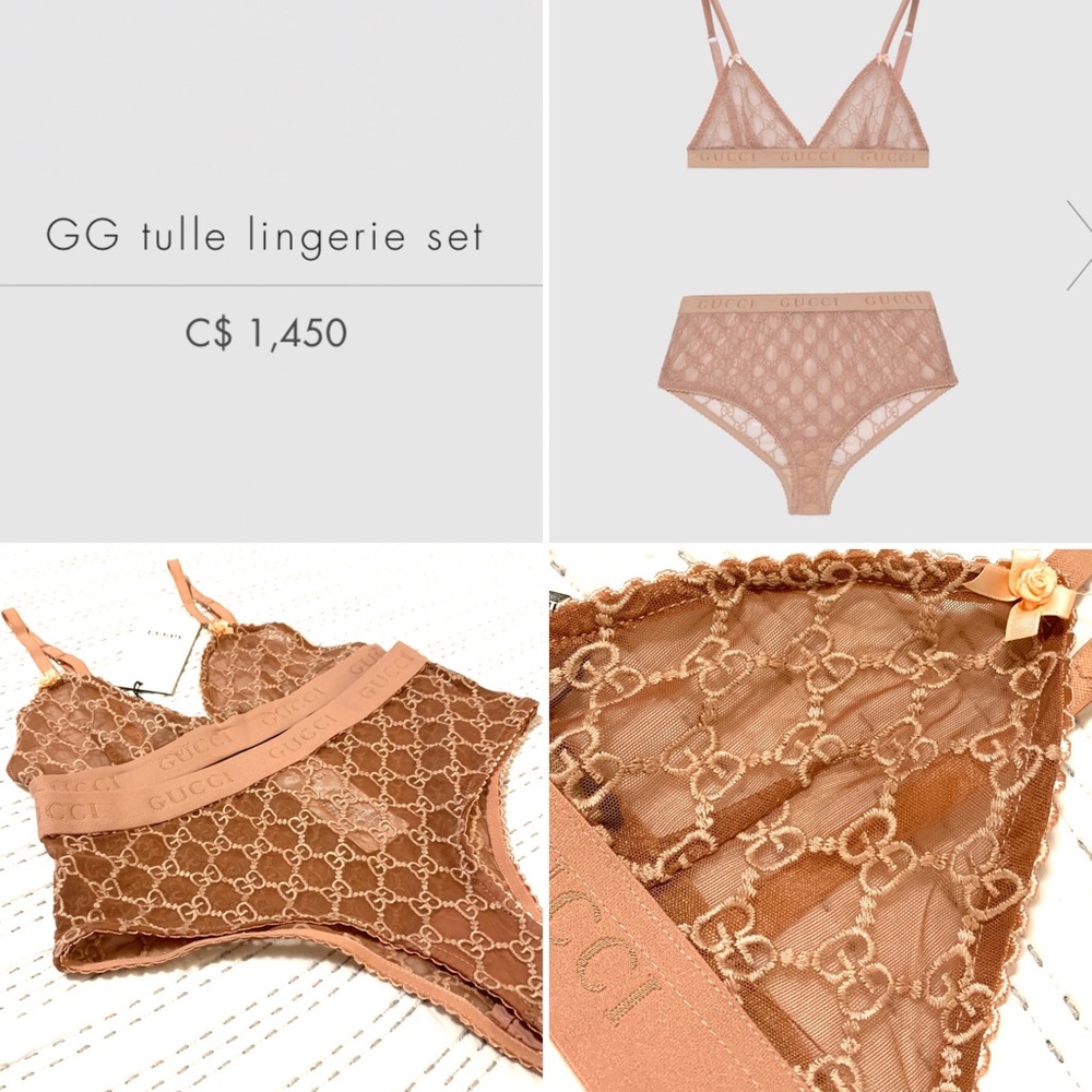 COPY - NWT ~ GUCCI Lingerie Set (in Nude) - Picture 6 of 14